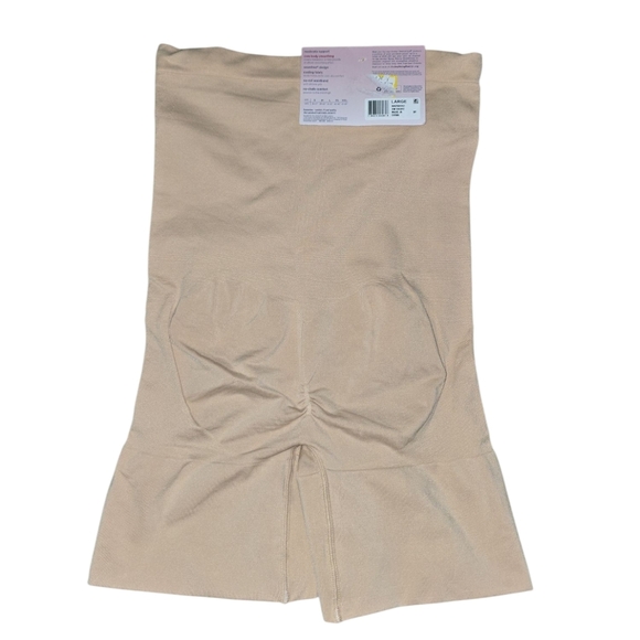 Jockey High-Waist Mid Thigh Shaping Beige Shorts, Large, NWT!!! - Picture 2 of 3